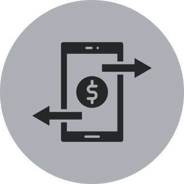 Mobil simgenin vektör illüstrasyonu