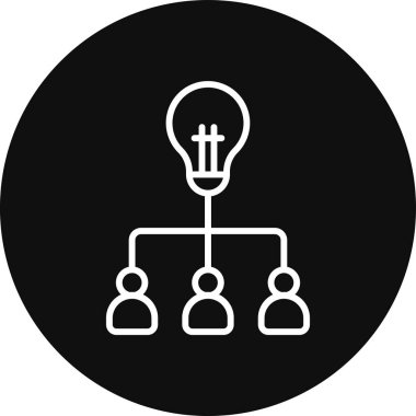 ampul fikri ikon vektör illüstrasyonu