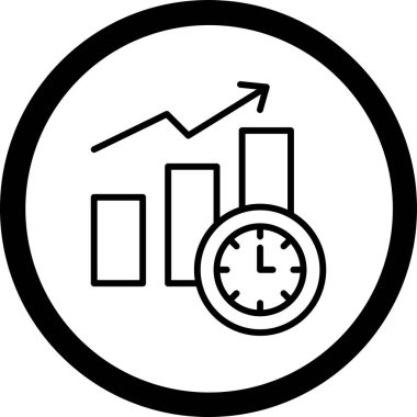 zaman simgesi, vektör illüstrasyonu