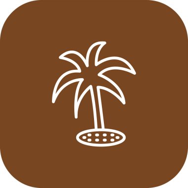 Palmiye ağacı ikonu vektör illüstrasyonu