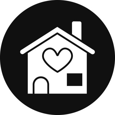 Bir binanın siyah simgesinin vektör çizimi