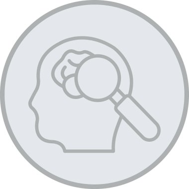 Moda Biçimli Beyin Simgesi İzole Arkaplan