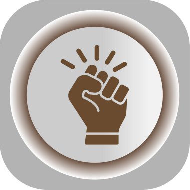 Benzersiz güçlü yumruk vektör simgesi