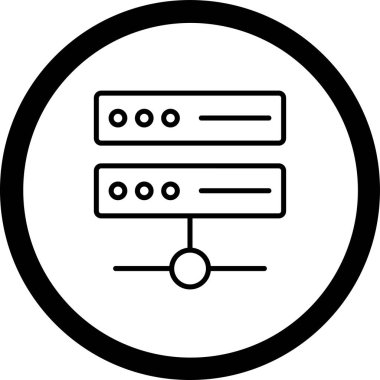 Kolayca değiştirebilen ya da düzenleyebilen sunucu vektör simgesi