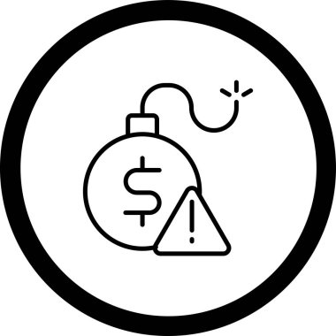 çanta dolar para simgesi ana hat biçiminde