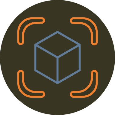 Bir kutu simgesinin vektör illüstrasyonu