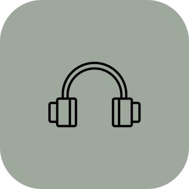 kulaklık simgesi vektör illüstrasyonu