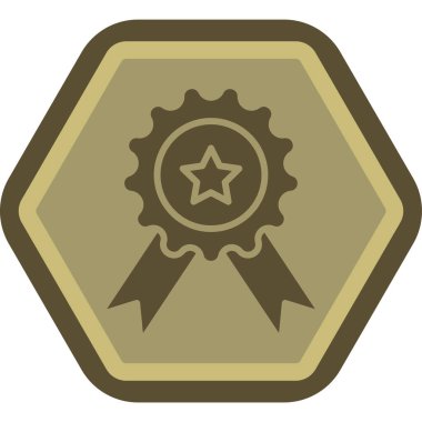 Madalya simgesi, vektör illüstrasyonu