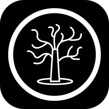 ağaç ağ simgesi, vektör illüstrasyonu