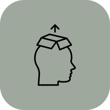 İnsan kafası simgesinin vektör illüstrasyonu