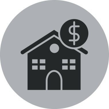 Emlak simgesi, vektör illüstrasyonu