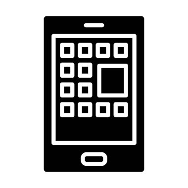 cep telefonu simgesi, basit vektör illüstrasyonu