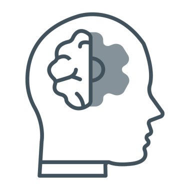 Başlık çizgisi ve biçim simgesi olan insan beyni