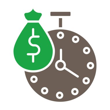 Zaman simgesi vektör illüstrasyonu