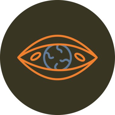 Göz simgesinin vektör illüstrasyonu