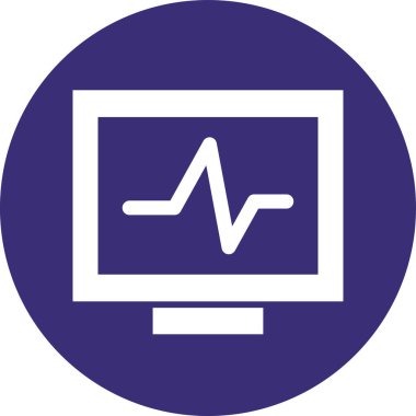 Monitör simgesinin vektör illüstrasyonu