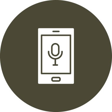 Mikrofon simgesinin vektör illüstrasyonu