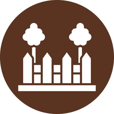 Fabrikası olan bir binanın vektör çizimi