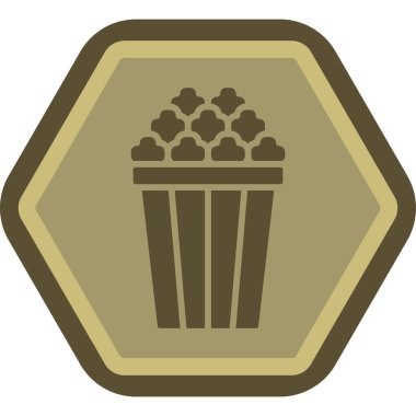 patlamış mısır ikonu vektör illüstrasyonu