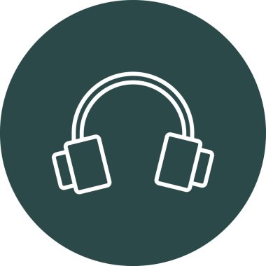 Modern kulaklık simge vektör çizim