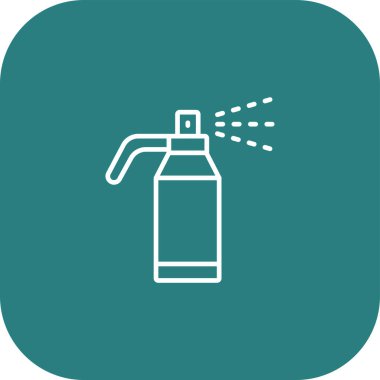 Sprey şişe simgesi soyut bir grupta izole edildi