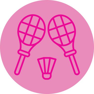 Badminton simgesinin vektör illüstrasyonu