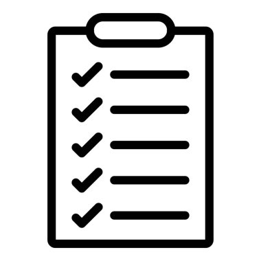 Kontrol listesi simgesi, vektör illüstrasyonu