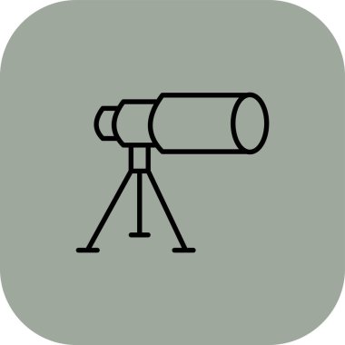 teleskop simgesi vektör illüstrasyonu