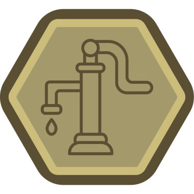 su musluk kutsal kişilerin resmi, vektör çizim