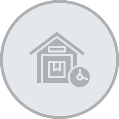 Uzun gölgeli bir evin vektör simgesi