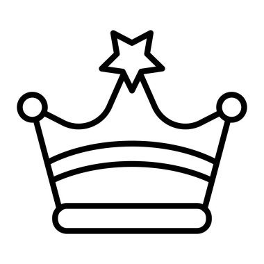Taç ikonu. Web için taç vektör simgelerinin özet çizimi