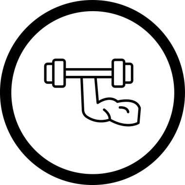 Bir dambıl simgesinin vektör çizimi