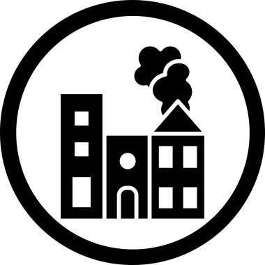 Fabrika simgesi vektör illüstrasyonu