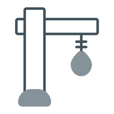 vinç vektörü ince çizgi simgesi
