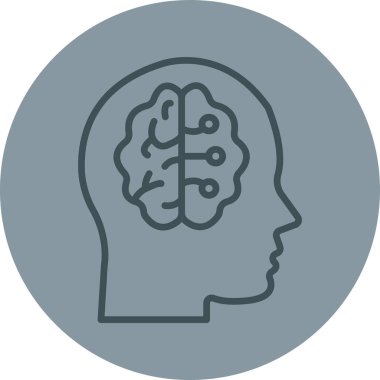 Beyin. Web simgesi basit tasarım