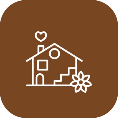 Ev simgesinin vektör illüstrasyonu