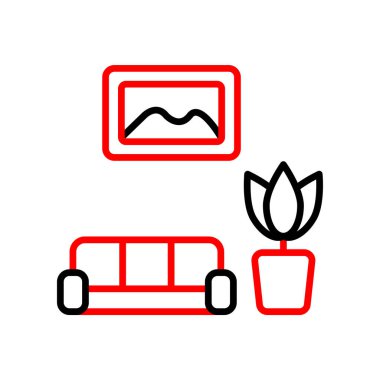 ofis masasının satır sanatı ve kitap vektör çizimi tasarımı