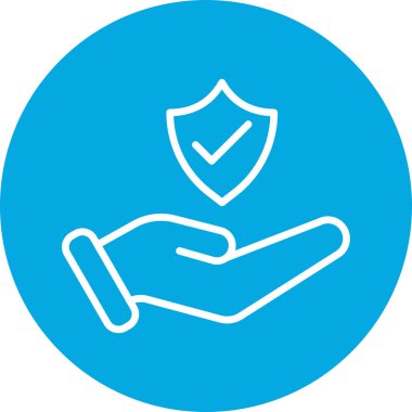 Kalkan. Web simgesi basit illüstrasyon