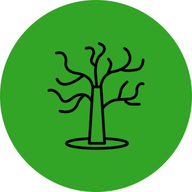 ağaç simgesi vektör illüstrasyonu