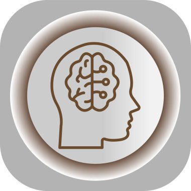 Güzel Beyin vektör satırı simgesi