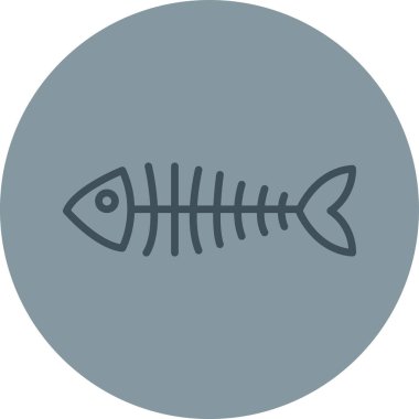 Balık simgesinin vektör illüstrasyonu