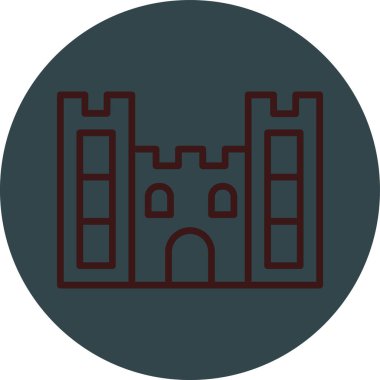 Şato simgesi, vektör illüstrasyonu