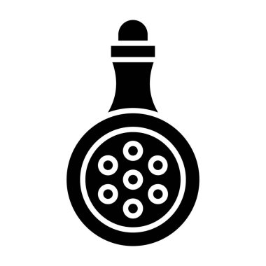 Tuz ikon vektörlü bir şişe. izole edilmiş sınır sembolü çizimi