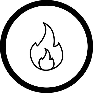 Yangın. Web simgesi basit illüstrasyon