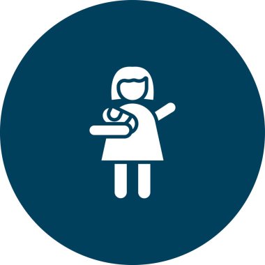 kadın yuvarlak kabartma simgesi