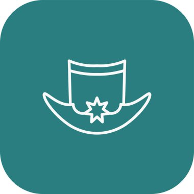 Kişisel ve ticari kullanım için kovboy vektör simgesi simgesi vektör çizimi..