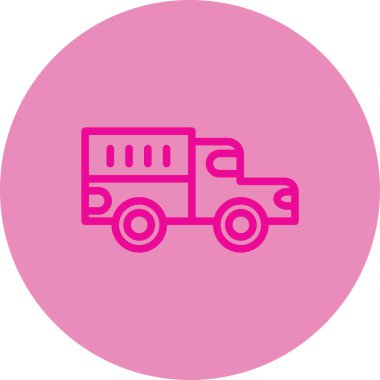 Bir kamyon simgesinin vektör çizimi