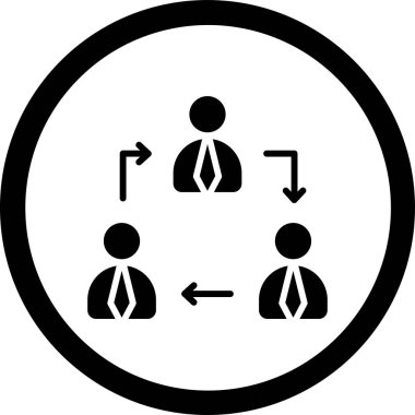 iş insanları simgesi, vektör illüstrasyonu