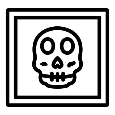 Web için ölüm simgesi, vektör illüstrasyonu