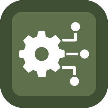 vites vektör kare resim biçimi, yuvarlak kare düğme, koyu yeşil ve gri renkler üzerinde bir biçim simgesi..